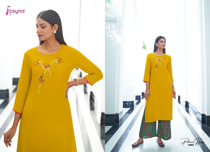 Psyna Plazo House Vol 13 Rayon Fancy Kurtis With Plazo