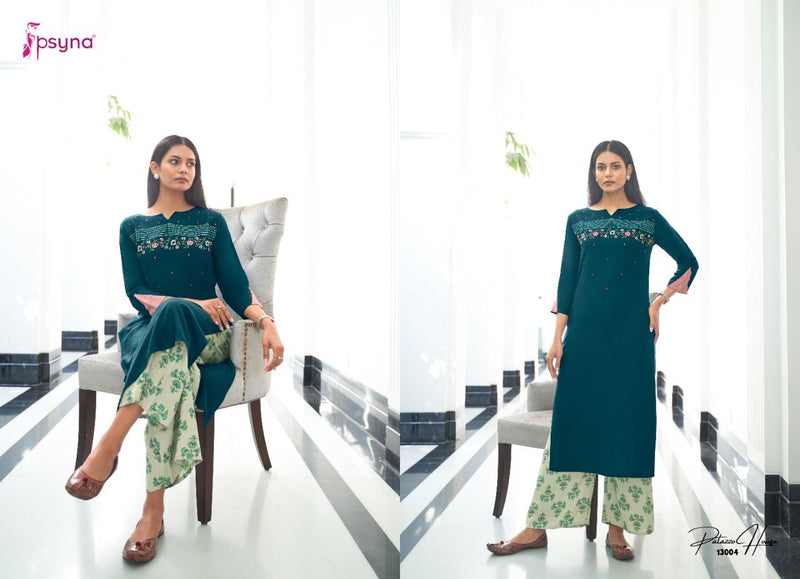 Psyna Plazo House Vol 13 Rayon Fancy Kurtis With Plazo