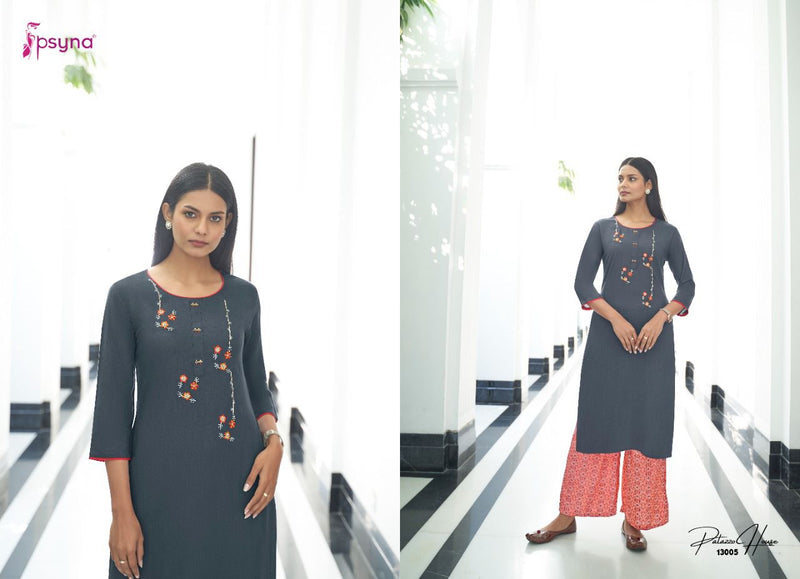 Psyna Plazo House Vol 13 Rayon Fancy Kurtis With Plazo