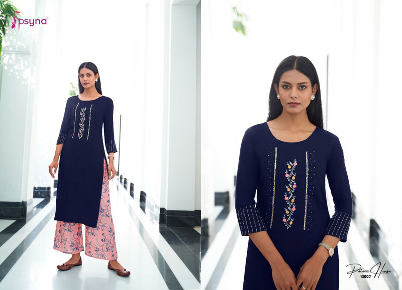 Psyna Plazo House Vol 13 Rayon Fancy Kurtis With Plazo