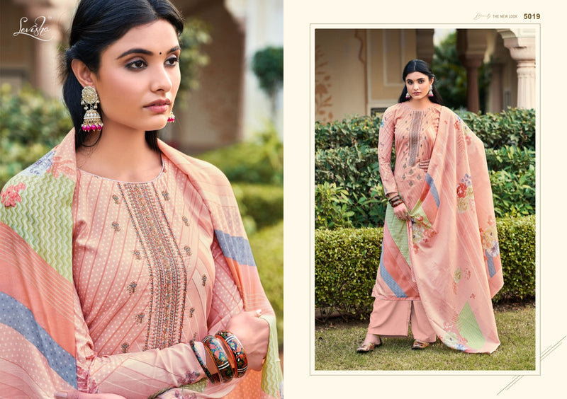 Levisha Pallavi Viscose Maslin Print With Fancy Work Festive Wear Salwar Suits