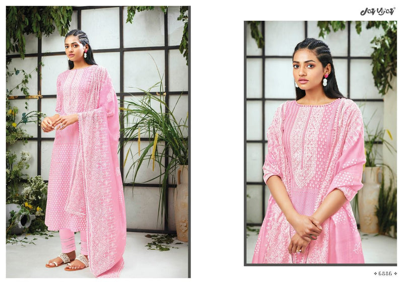 Jay Vijay Pandora Cotton Khadi  Block Print Party Wear Salwar Kameez With Embroidery