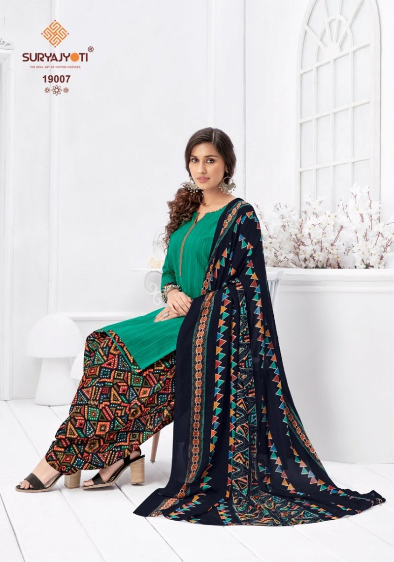 Surya Jyoti Paneree Patiyala Vol 19 Cambric Dobby Fancy Patiyala Style Salwar Kameez