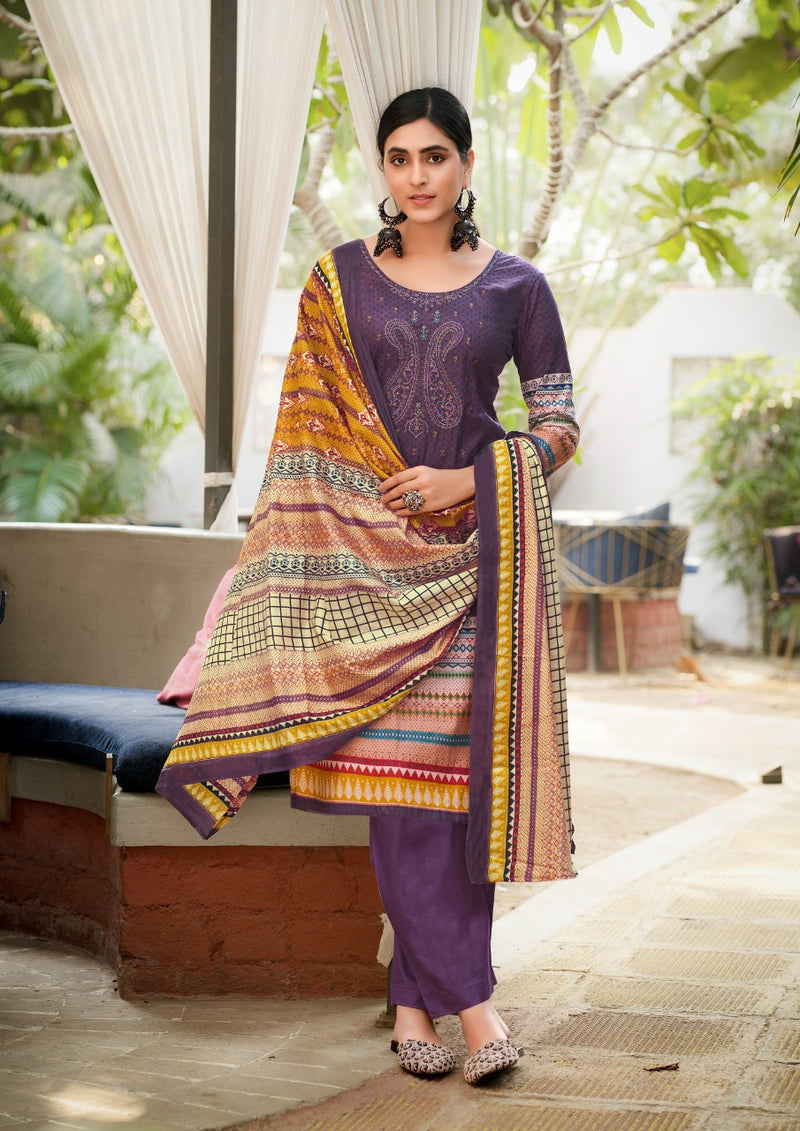 Yashika Panghat Pure Cotton With Beautiful Work Stylish Designer Festive Wear Salwar Suit
