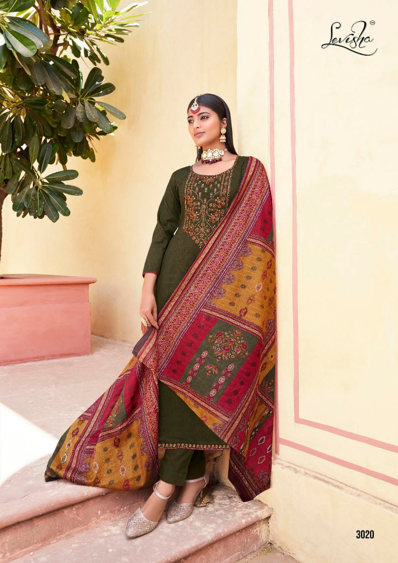 Levisha Panihari Jam Cotton Designer Party Wear Suits With Heavy Embroidery