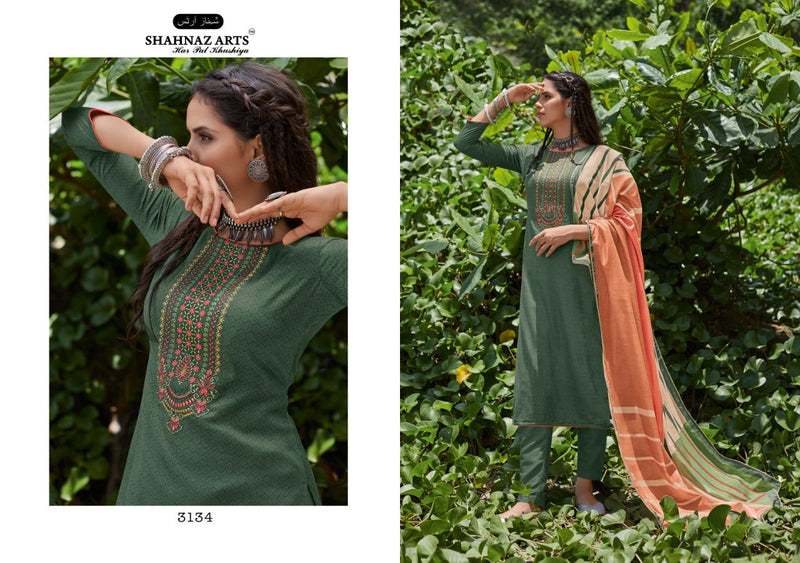 Shahnaz Arts Panihari Vol.3 Salwar Suit In Jam Cotton
