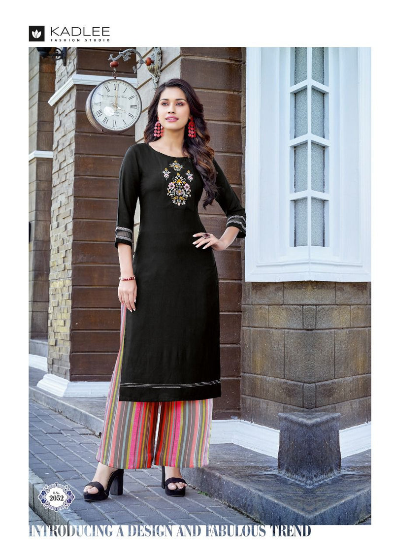 Kadlee Fashion Pamkh Vol 7 Rayon With Heavy Embroidery Work Stylish Designer Attractive Look Kurti