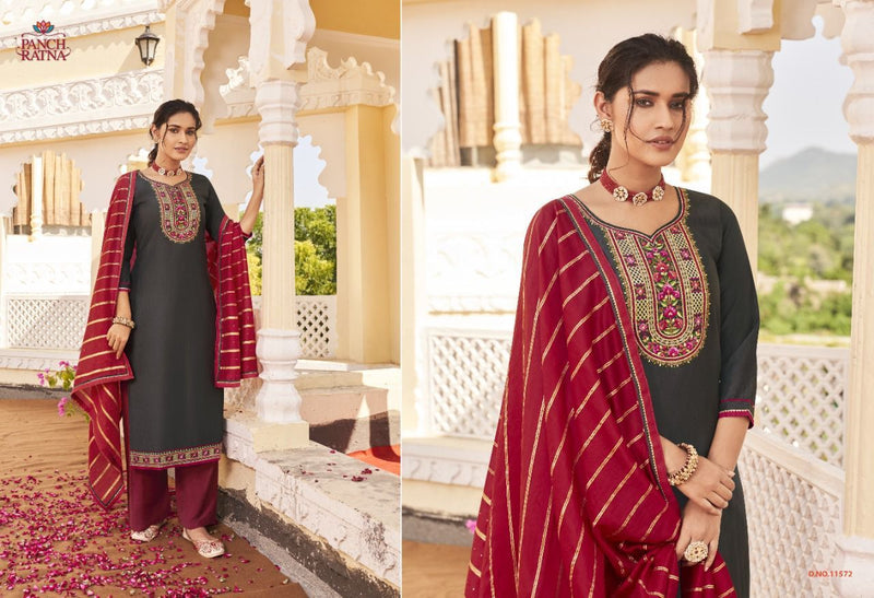 Panch Ratna Panvel Parampara Silk Exclusive Wedding Wear Salwar Suits