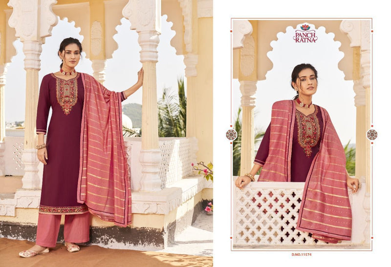 Panch Ratna Panvel Parampara Silk Exclusive Wedding Wear Salwar Suits