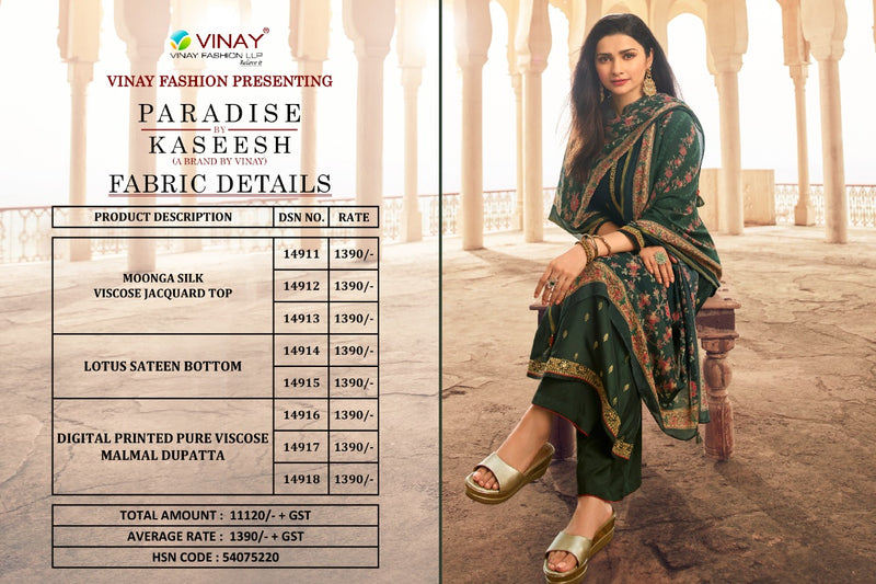 Vinay Fashion Paradise Viscose With Heavy Embroidery Work Stylish Designer Festive Wear Salwar Kameez