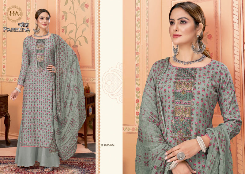 Harshit Pareeha Viscose With Printed Work Stylish Designer Festive Wear Fancy Salwa Kameez