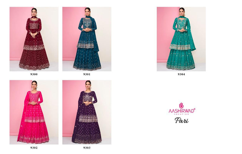 Aashirwad Creation Pari Free Size Georgette With Fancy Work Stylish Designer Casual Wear Kurti