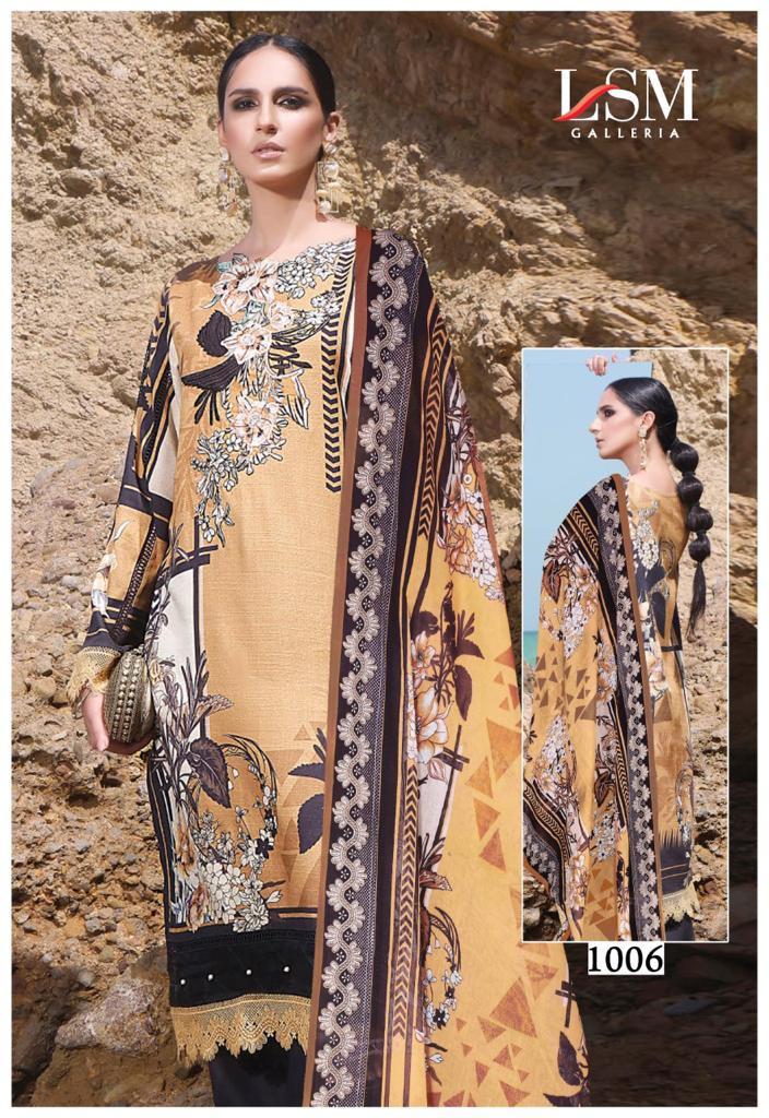 Lsm Galleria Parian Dream Heavy Luxury Lawn Cotton With Printed Work Stylish Designer Pakistani Salwar Kameez