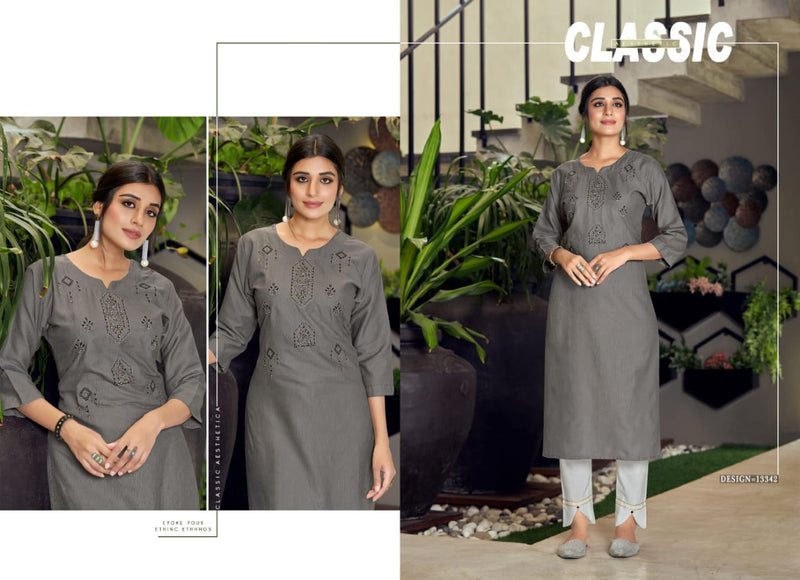 Kalaroop Parin Fancy With Embroidery Work Stylish Designer Casual Look Kurti