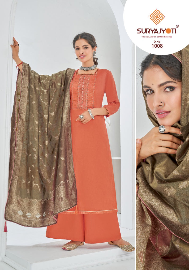 Suryajyoti Pasoori Vol 1 Jam Satin Embroidered Designer Festive Wear Salwar Suits