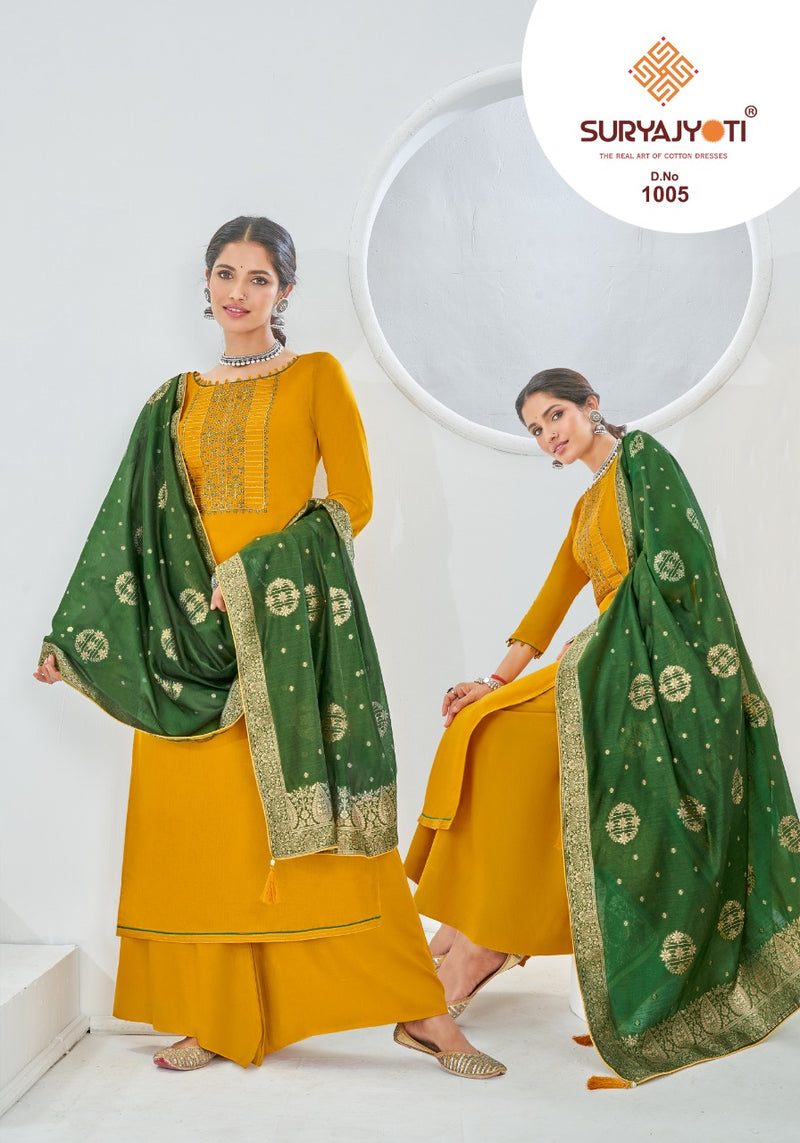 Suryajyoti Pasoori Vol 1 Jam Satin Embroidered Designer Festive Wear Salwar Suits