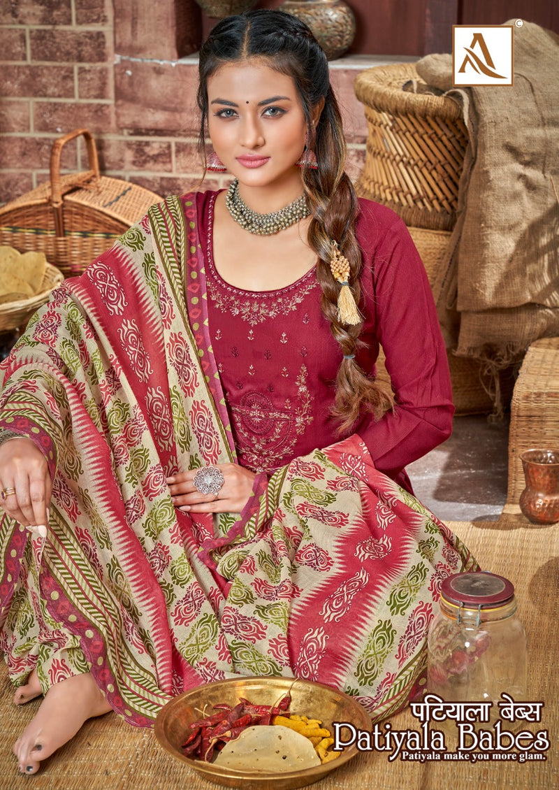 Alok Suits Patiala Babes Pure Cotton Patiala Style Printed Party Wear Salwar Suits