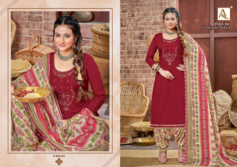 Alok Suits Patiala Babes Pure Cotton Patiala Style Printed Party Wear Salwar Suits
