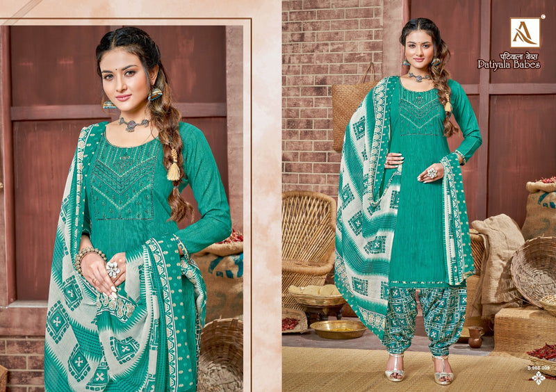 Alok Suits Patiala Babes Pure Cotton Patiala Style Printed Party Wear Salwar Suits