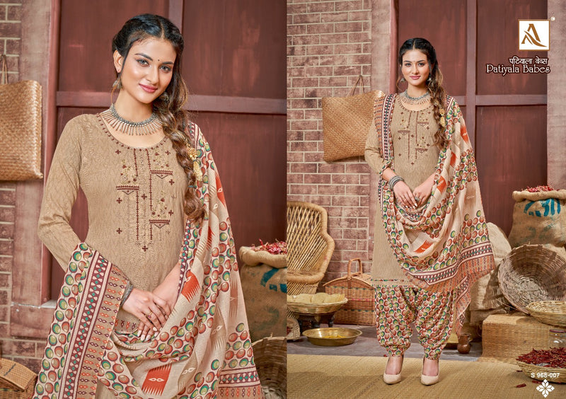 Alok Suits Patiala Babes Pure Cotton Patiala Style Printed Party Wear Salwar Suits