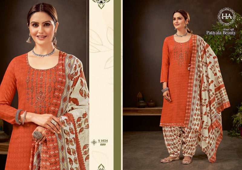 Harshit Fashion Dno 01 To 010 Cotton Printed Work Stylish Designer Party Wear Salwar Suit