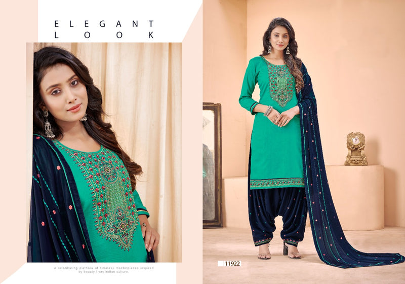 Panch Ratna Patiyala House Jam Silk Embroidered Patiyala Style Party Wear Salwar Suits