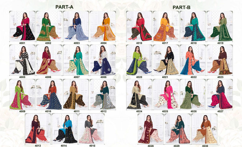 Suryajyoti Trendy  Patiyala Vol 4 Cotton Festive Wear  Printed  Patiyala Style Salwar Kameez