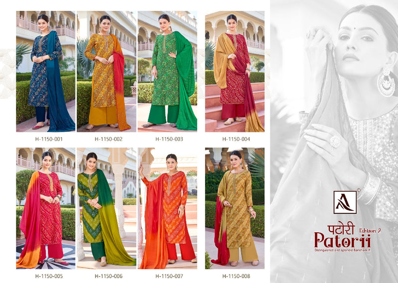 Alok Suit Patorii Edition 2 Rayon With Beautiful Work Stylish Designer Festive Wear Salwar Kameez