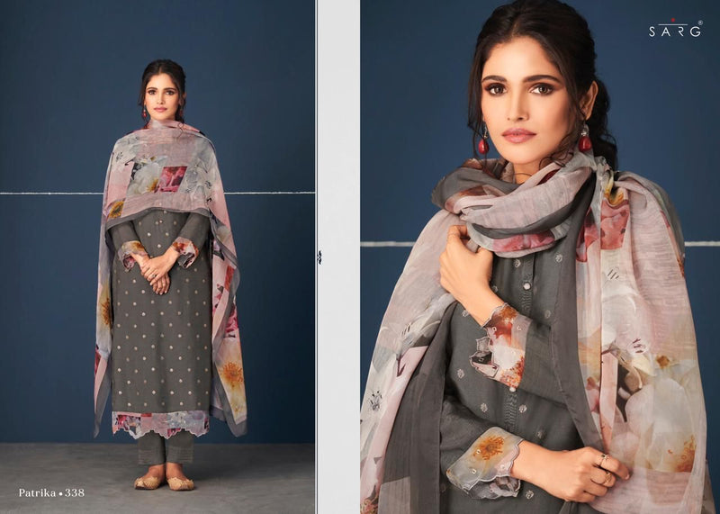 Sahiba Sarg Patrika Jacquard Silk Designer Salwar Suits With Digital Print