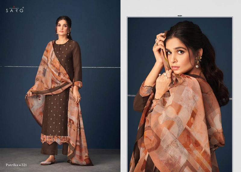 Sahiba Sarg Patrika Jacquard Silk Designer Salwar Suits With Digital Print