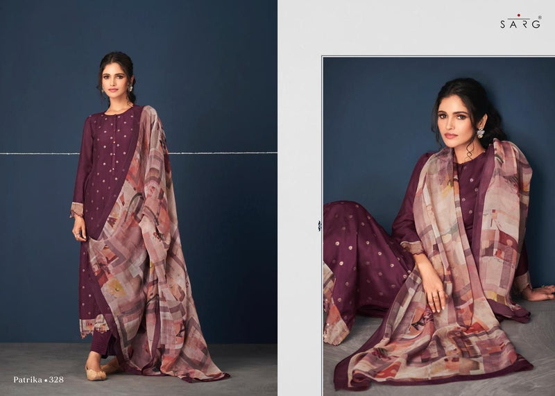 Sahiba Sarg Patrika Jacquard Silk Designer Salwar Suits With Digital Print