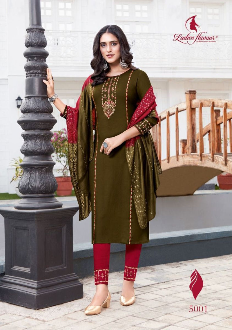 Ladies Flavour Pavitra Vol 5 Rayon With Heavy Embroidery Work Stylish Designer Party Wear Kurti