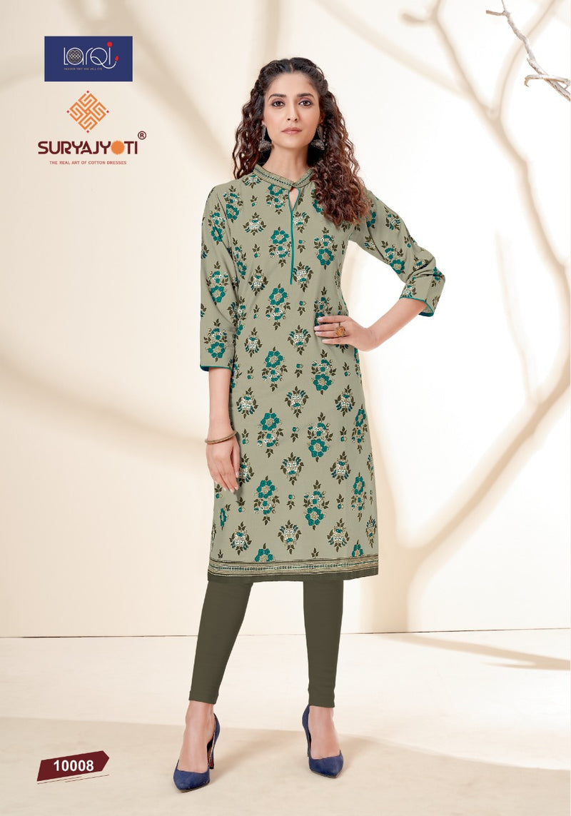 Surya Jyoti Pehel Vol 10 Fancy Stylish Casual Wear Kurtis With Cotton Print