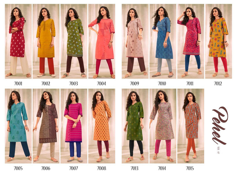 Suryajyoti Pehel Vol.7 Printed Dailywear Summer Collection Kurti In Cotton