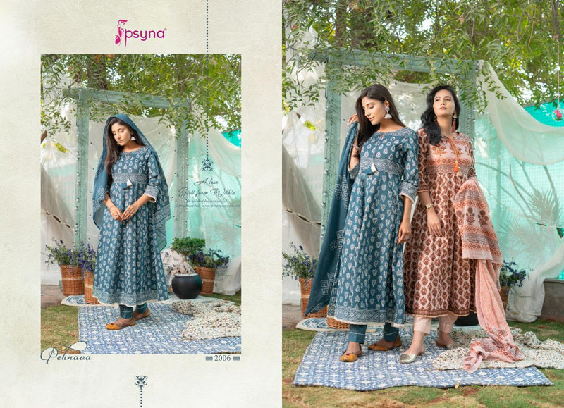 Psyna Pehnawa New Edition Vol 2 Cotton Fancy Printed Festive Wear Kurtis With Dupatta & Bottom