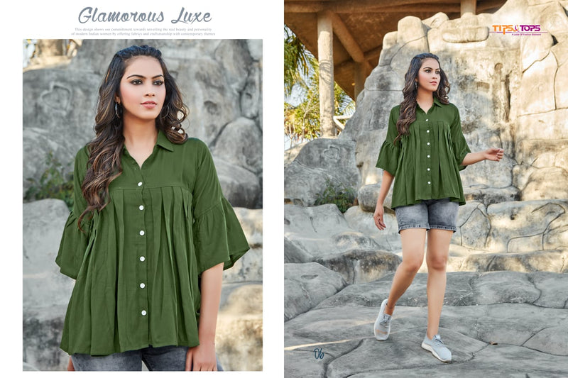 Tips And Tops Pepe Tops Vol 3 Rayon Fancy Western Wear Top Style Kurtis