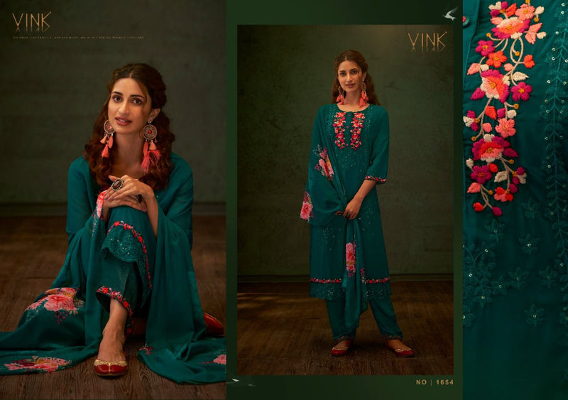 Vink Pulkari Dno 1651 To 1656 Georgette With Beautiful Embroidery Stylish Designer Party Wear Kurti