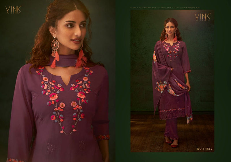 Vink Pulkari Dno 1651 To 1656 Georgette With Beautiful Embroidery Stylish Designer Party Wear Kurti