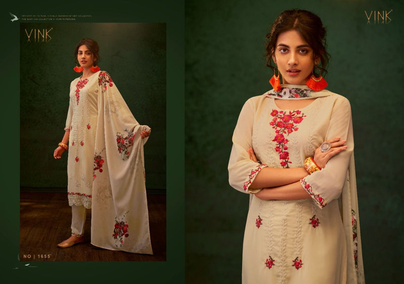 Vink Pulkari Dno 1651 To 1656 Georgette With Beautiful Embroidery Stylish Designer Party Wear Kurti