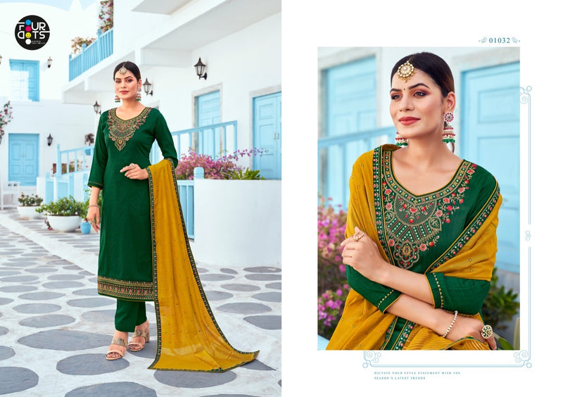 Four Dots Pihu Vol 4 Parampara Silk Embroidered Designer Party Wear Salwar Suits