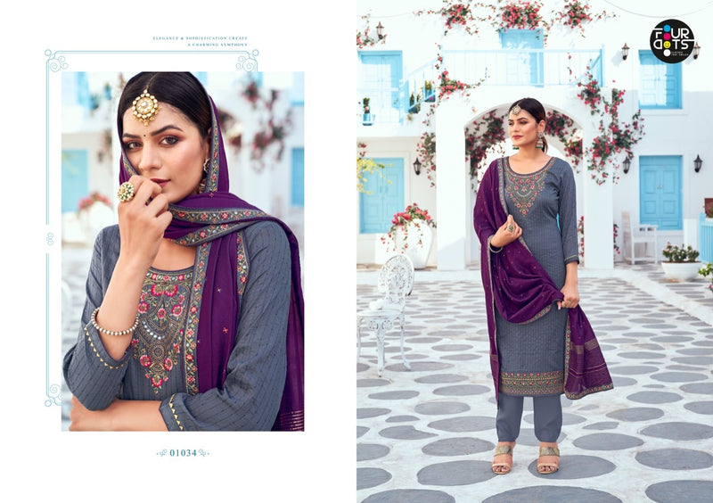 Four Dots Pihu Vol 4 Parampara Silk Embroidered Designer Party Wear Salwar Suits