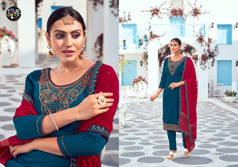 Four Dots Pihu Vol 4 Parampara Silk Embroidered Designer Party Wear Salwar Suits