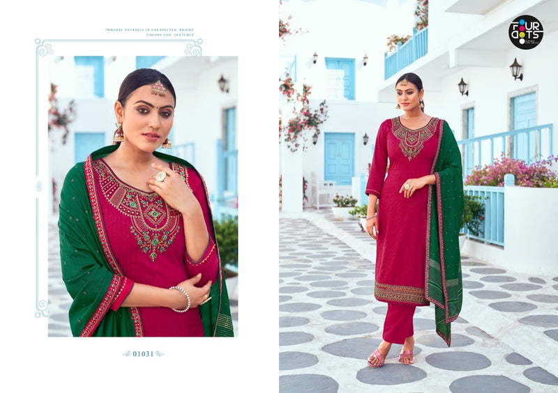 Four Dots Pihu Vol 4 Parampara Silk Embroidered Designer Party Wear Salwar Suits