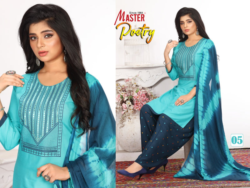 Master Poetry Rayon Printed Festive Wear Ready Made Patiyala Style Salwar Kameez