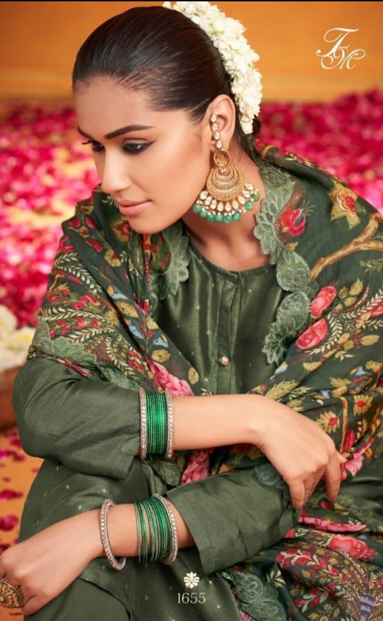 Sahiba Sarg Posy Bloom Pure Russian  Silk Fancy  Party Wear Salwar Kameez