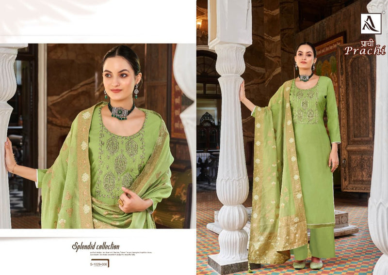 Alok Suit Prachi Viscose Silk With Heavy Embroidery Work Stylish Designer Festive Wear Salwar Suit