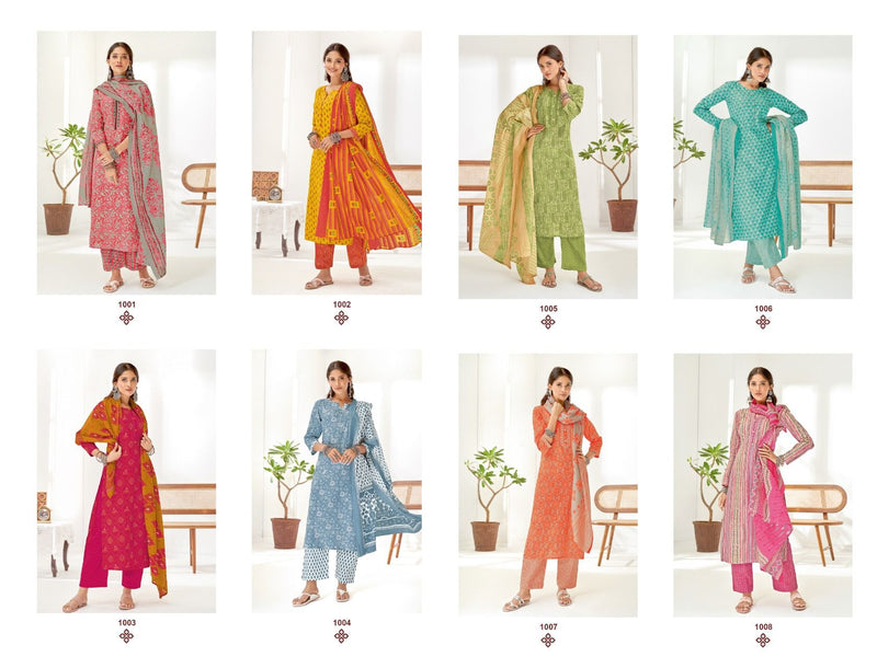 Suryajyoti Preyasi Vol 1 Lawn Cotton Printed Festive Wear Kurtis With Set Of Bottom & Dupatta
