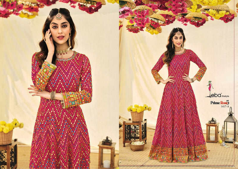 EBA Lifestyle Prime Rose Vol 5 Georgette Designer Wedding Wear Salwar Suits