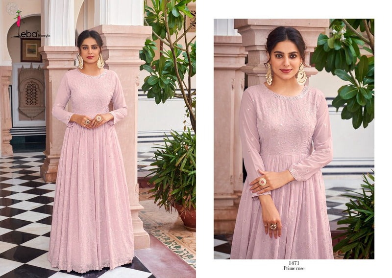 Eba Lifestylie Prime Rose Vol 7 Georgette With Heavy Embroidery Work Stylish Designer Long Kurti
