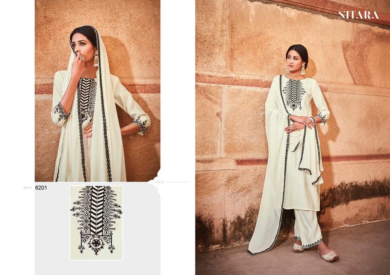 Nitara Prisha Viscose Silk With Mirror & Heavy Embroidery Work Stylish Designer Fancy Kurti